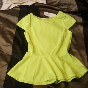 Cap sleeve peplum top